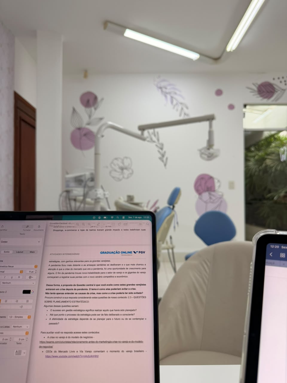 Ambiente interno da clínica